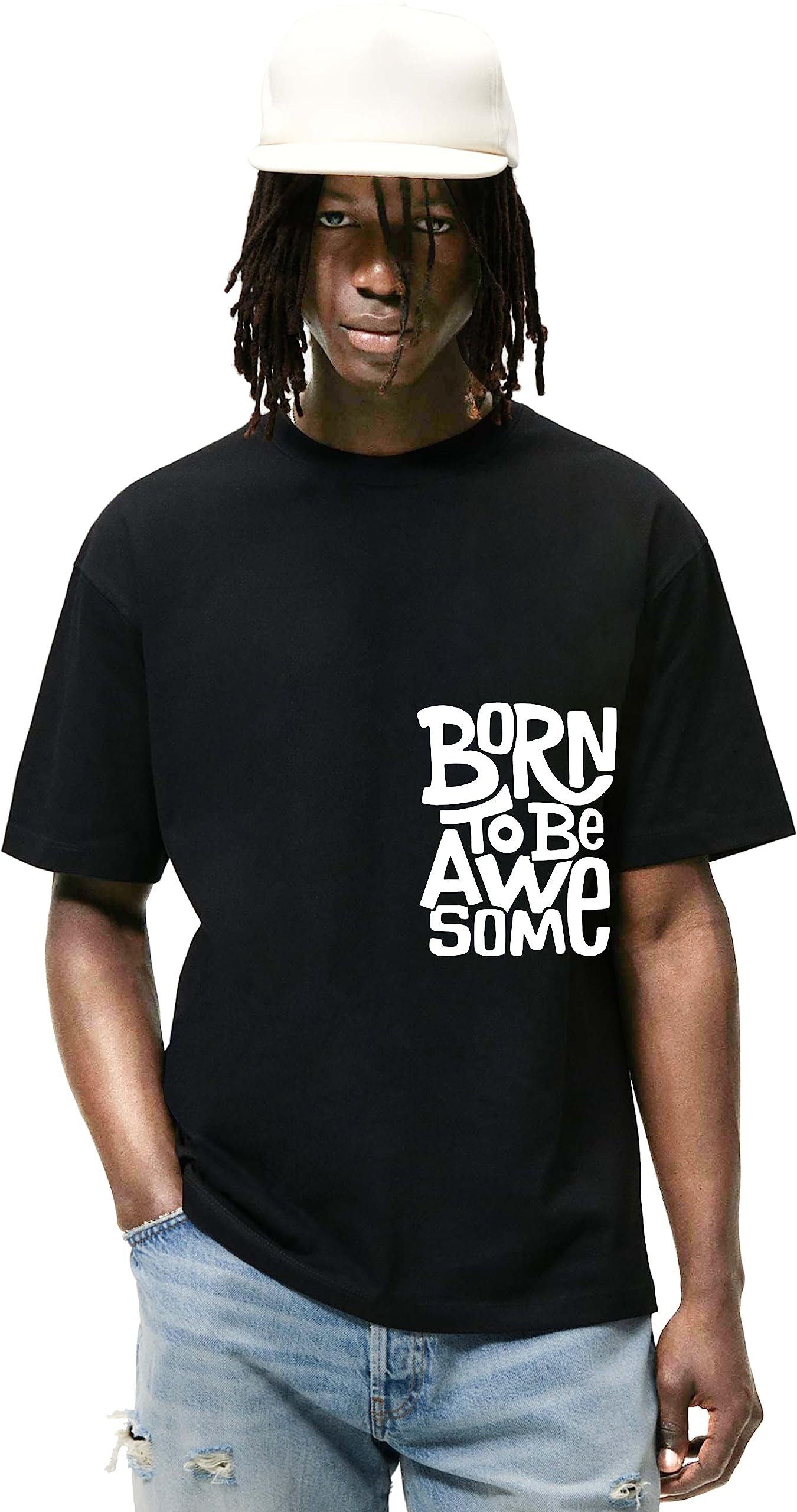 Buy London Hills Graphic Print Men Round Neck Black T-Shirt Black